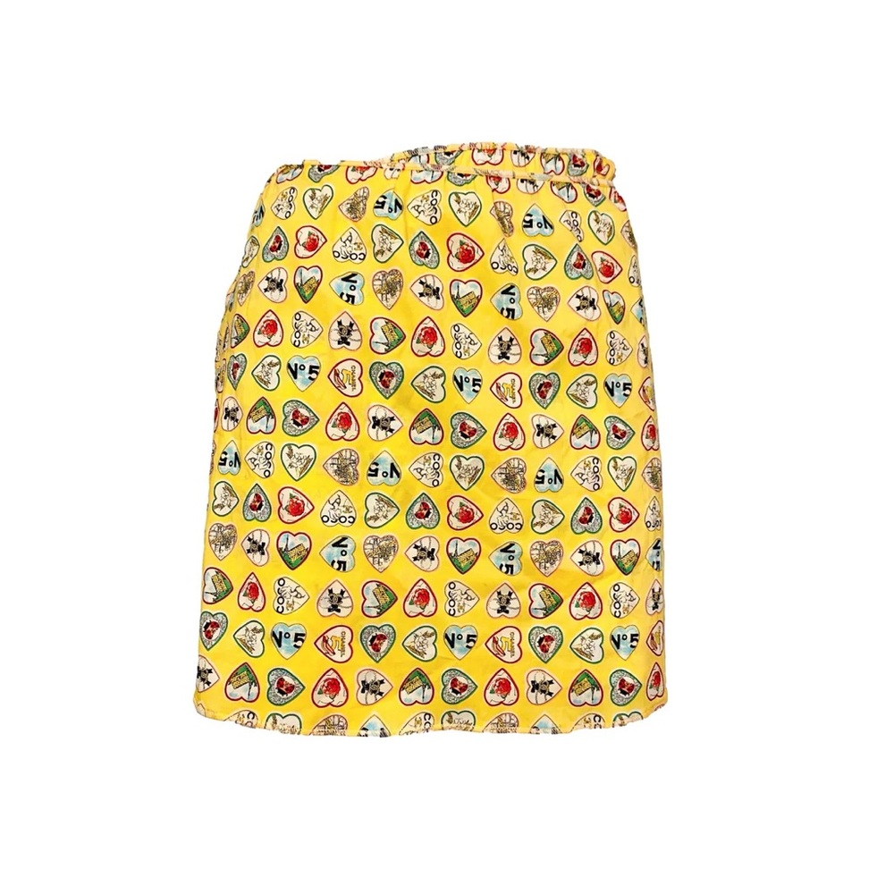Chanel Heart Print Wrap Skirt